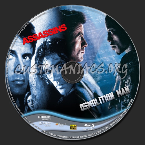 Assassins / Demolition Man - Double Feature blu-ray label