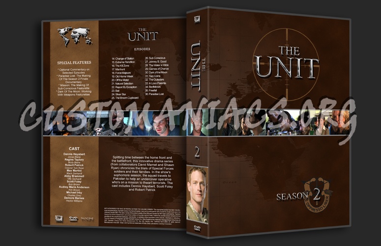 The Unit Season 1 & 2 dvd cover
