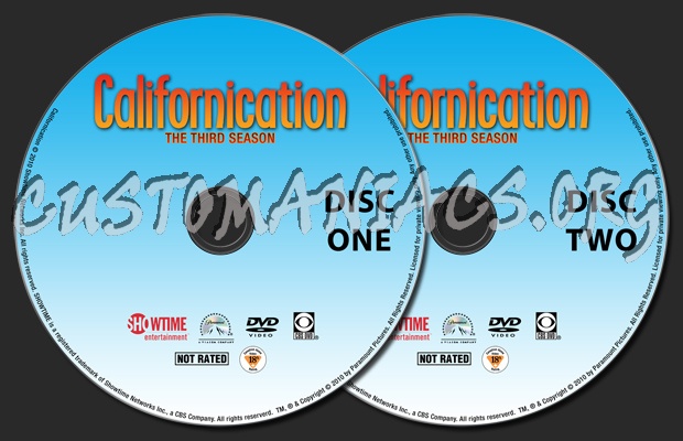 Californication Season 3 dvd label