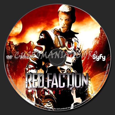 Red Faction Orgins dvd label