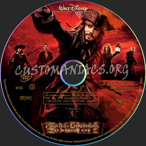 Pirates of the Caribbean: At World's End dvd label