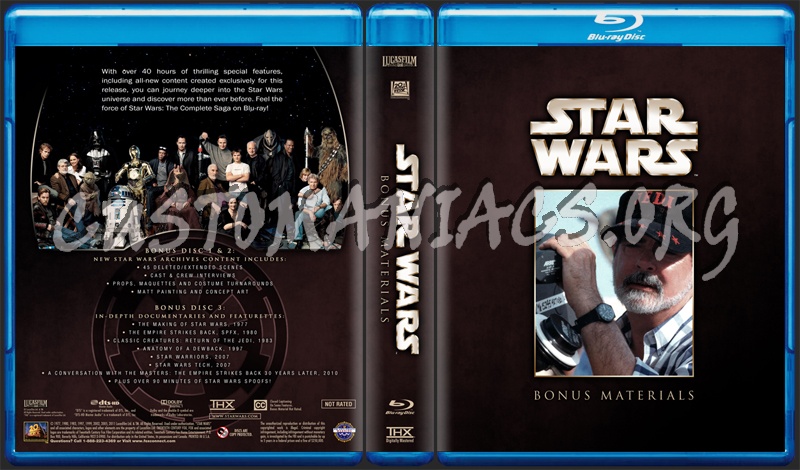 Star Wars - The Complete Saga (Bonus materials) blu-ray cover