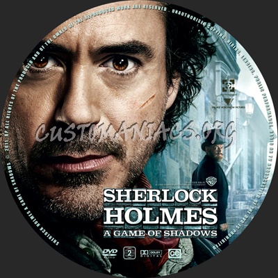 Sherlock Holmes: A Game of Shadows dvd label