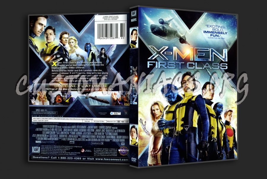 X-Men: First Class dvd cover