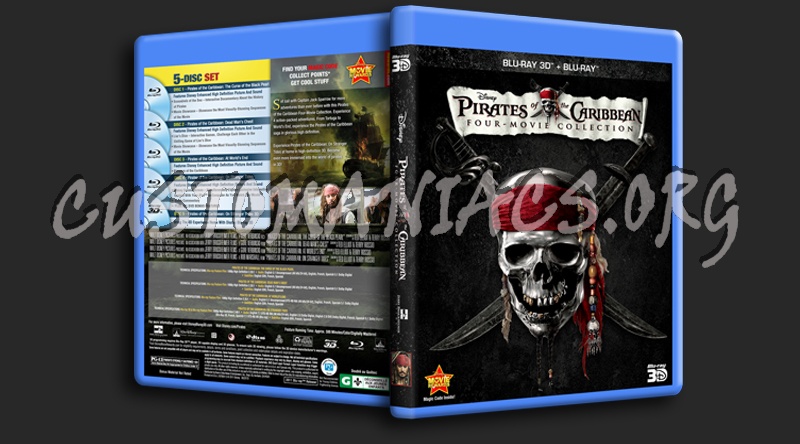 Pirates of the Caribbean: Four-Movie Collection blu-ray cover