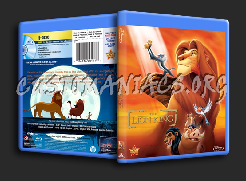 The Lion King blu-ray cover