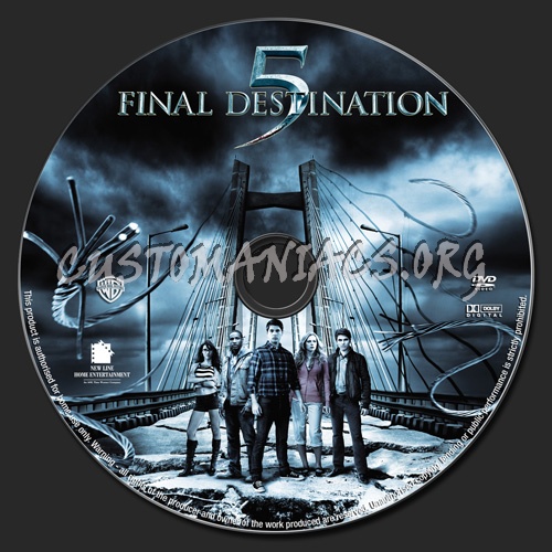 Final Destination 5 dvd label