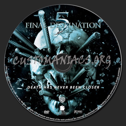 Final Destination 5 dvd label