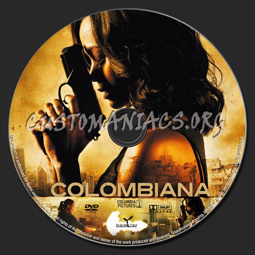Colombiana dvd label