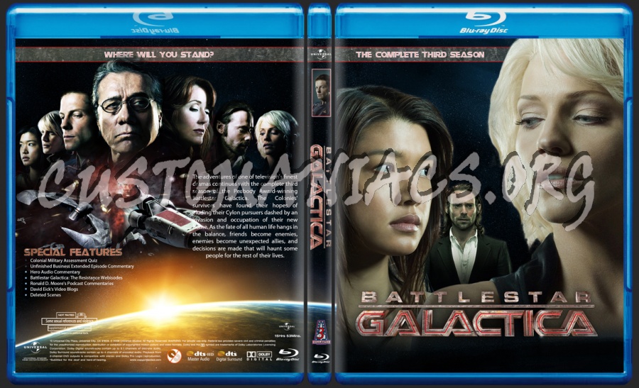 Battlestar Galactica Season 3 blu-ray cover