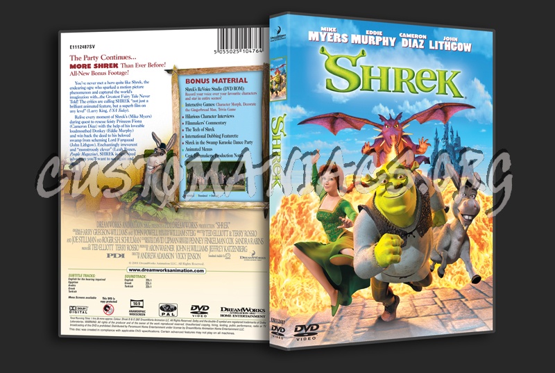 Shrek dvd cover