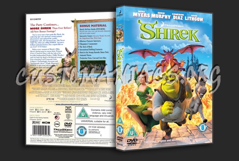 Shrek dvd cover