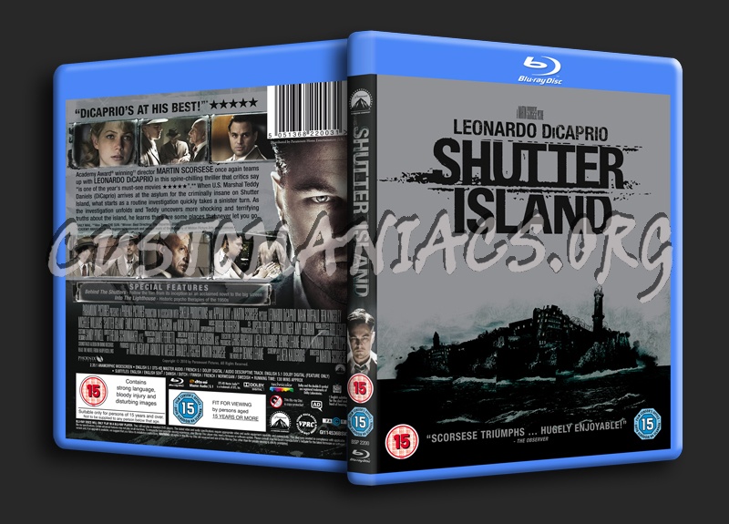 Shutter Island. blu-ray cover