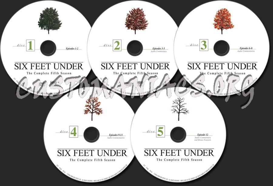 Six Feet Under Season 5 dvd label