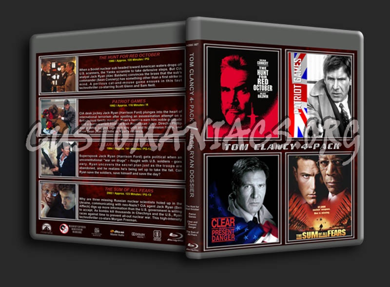 Tom Clancy / Jack Ryan Dossier blu-ray cover