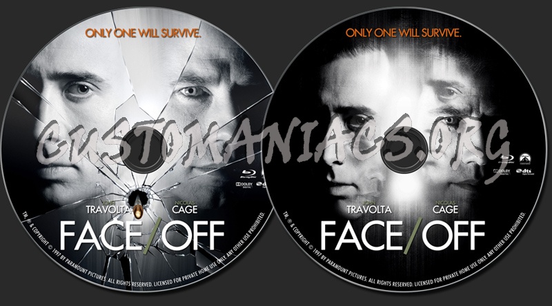 Face / Off blu-ray label