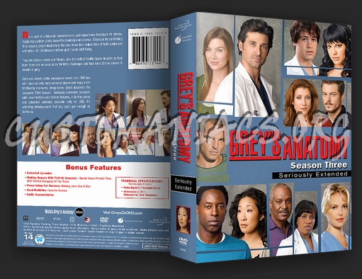 Grey's Anatomy Season 3 dvd cover