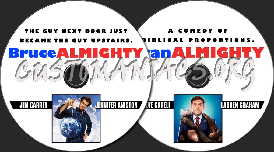 Bruce / Evan Almighty dvd label