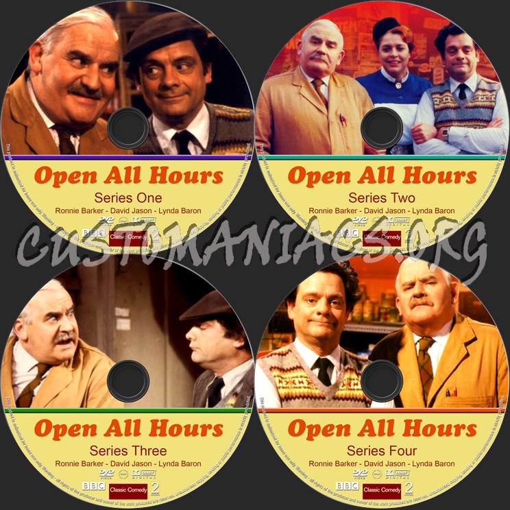 Open All Hours Series 1-4 dvd label
