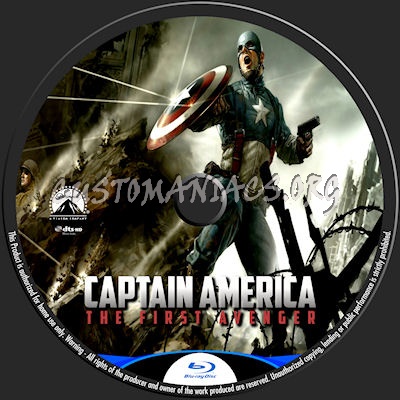 Captain America: The First Avenger blu-ray label