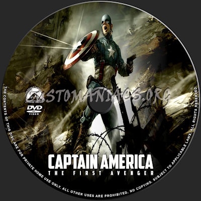 Captain America: The First Avenger dvd label