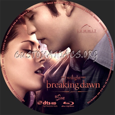 The Twilight Saga: Breaking Dawn - Part I blu-ray label