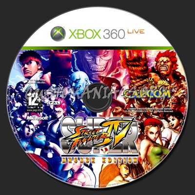 Super Street Fighter IV Arcade Edition dvd label