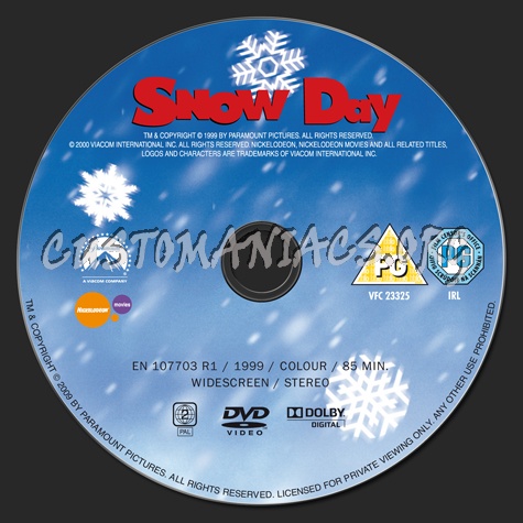 Snow Day dvd label