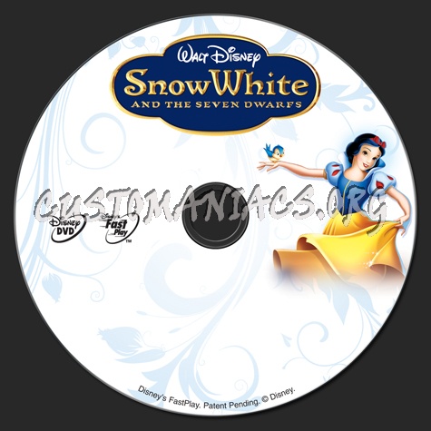 Snow White and the Seven Dwarfs dvd label