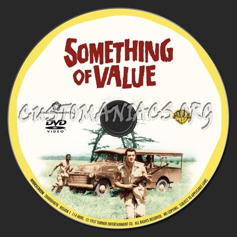 Something of Value dvd label