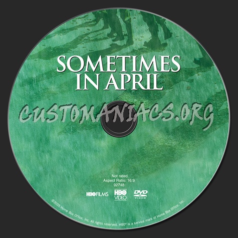Sometimes in April dvd label