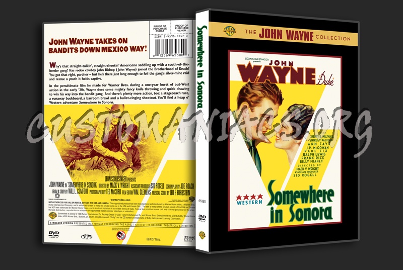 Somewhere in Sonora dvd cover