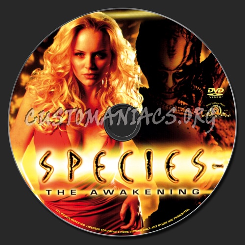 Species The Awakening dvd label