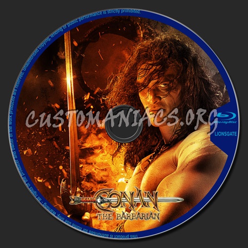 Conan The Barbarian 2011 blu-ray label