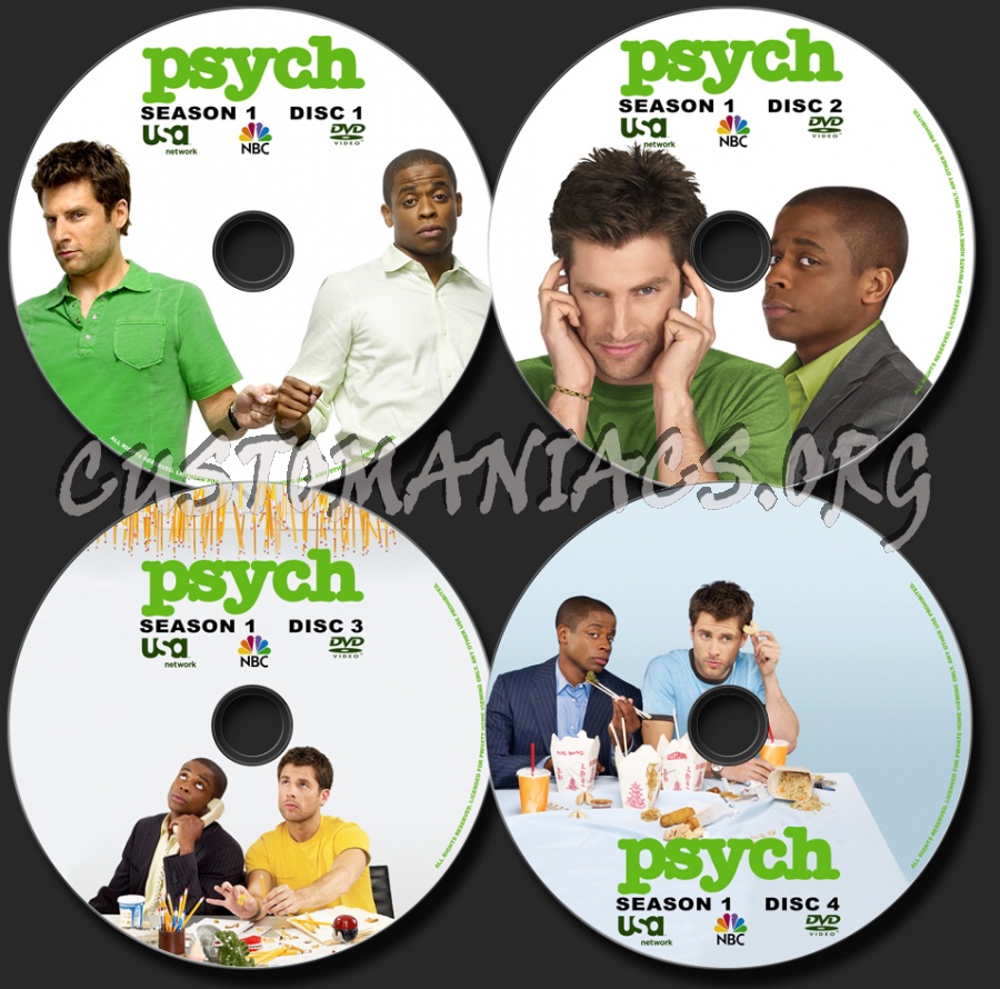 Psych Season 1 dvd label