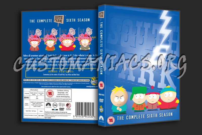 South Park Season 6 dvd cover