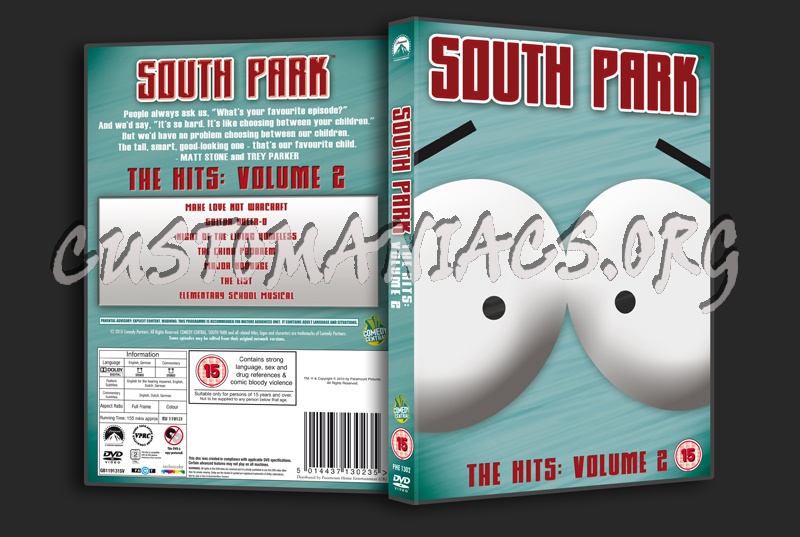 South Park The Hits Volume 2 dvd cover