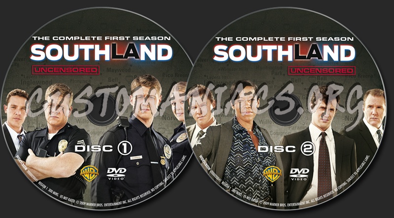 Southland Season 1 dvd label