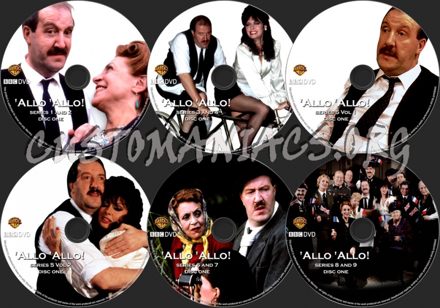 'Allo 'Allo! Series 1-9 dvd label