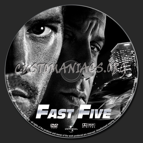 Fast Five dvd label