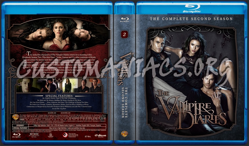 The Vampire Diaries - Season 2 blu-ray cover