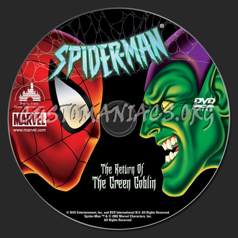 Spider-Man The Return of the Green Goblin dvd label