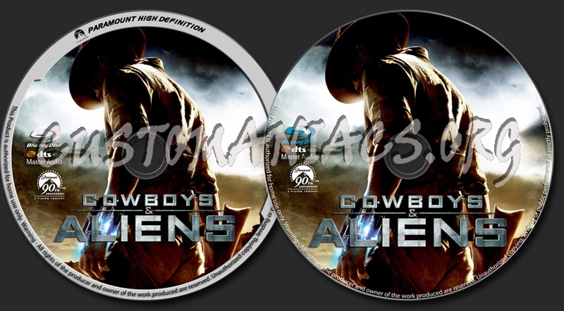 Cowboys & Aliens blu-ray label