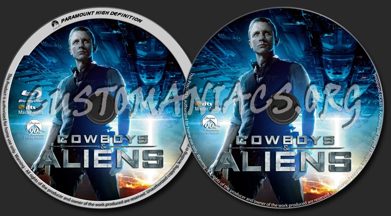 Cowboys & Aliens blu-ray label