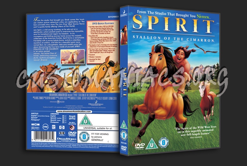 Spirit Stallion of the Cimarron dvd cover