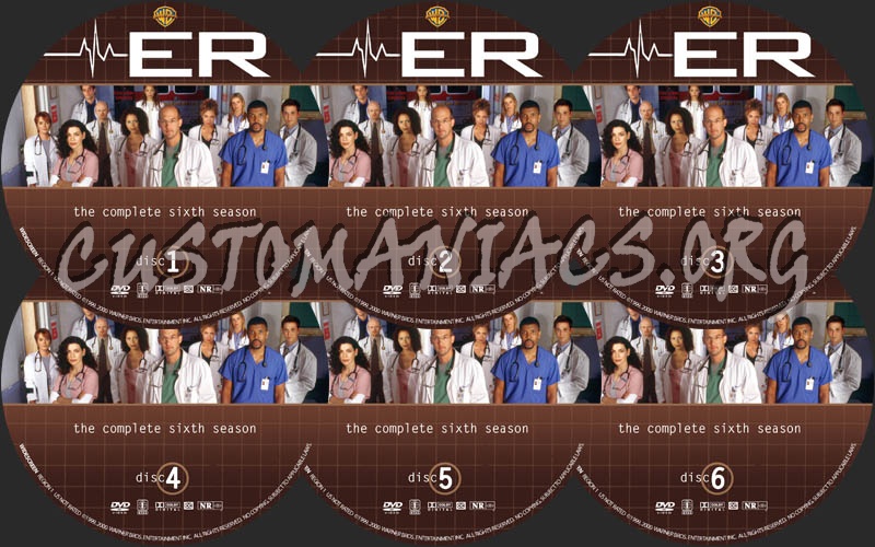 ER: Season 6 dvd label