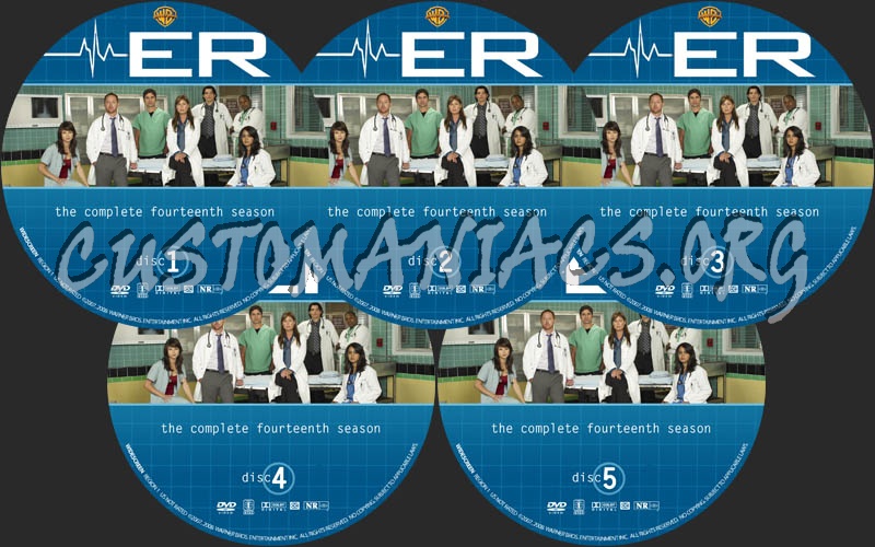 ER: Season 14 dvd label