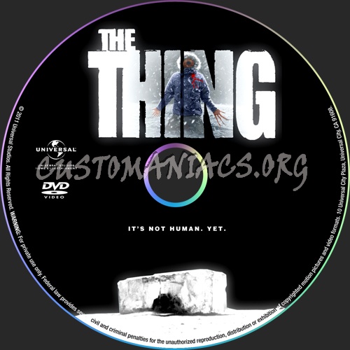 The Thing : 2011 dvd label