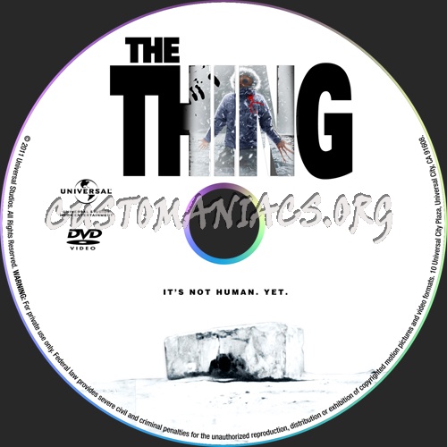 The Thing : 2011 dvd label