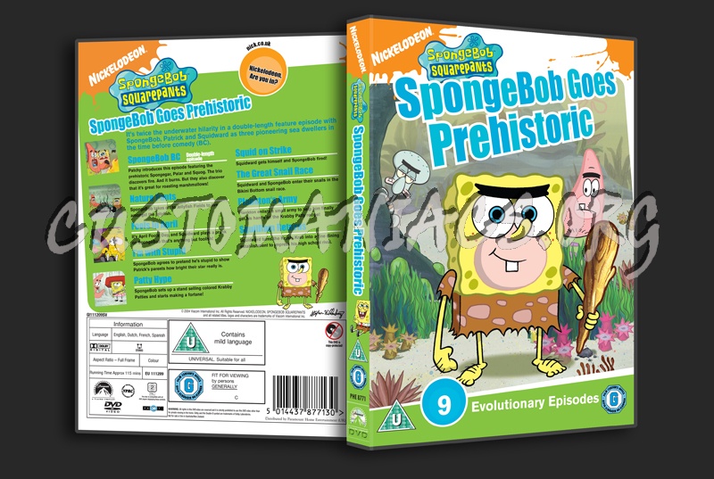 SpongeBob SquarePants SpongeBob Goes Prehistoric dvd cover